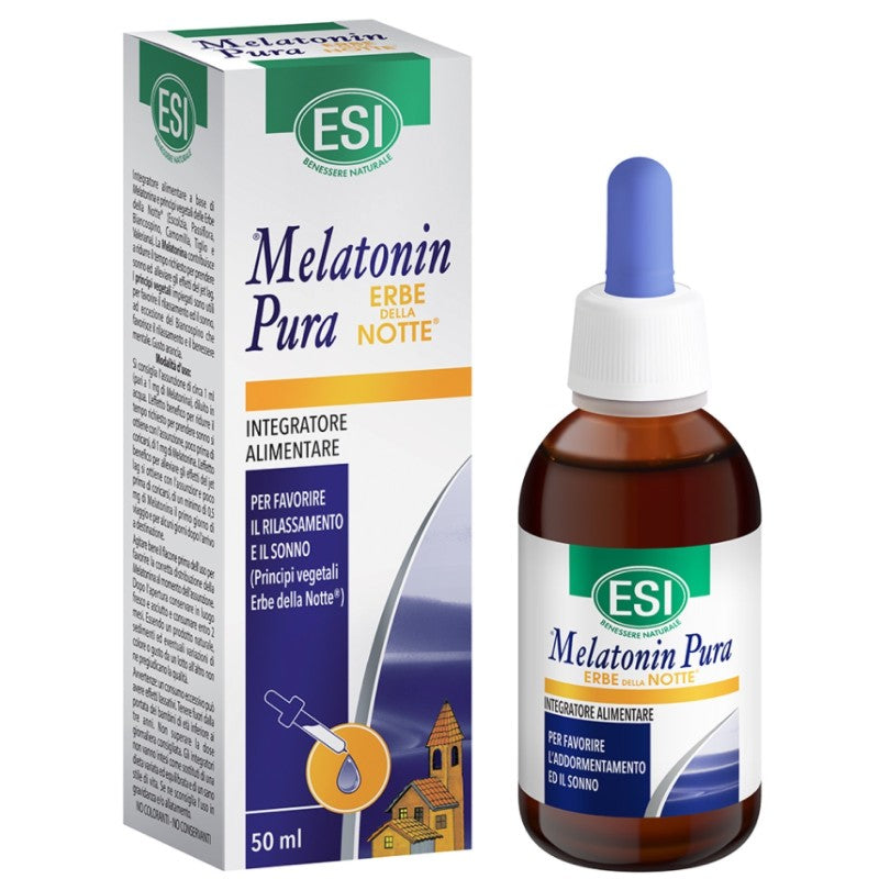 Melatonina Pura con Erbe della Notte Gocce Esi